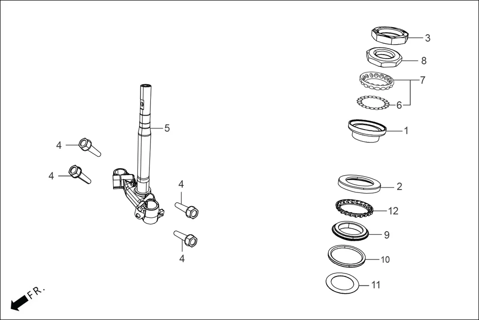 F-9 STRG. STEM diagram showing 53210-KTP-900
