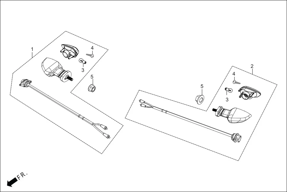 F-19A REAR WINKER diagram showing 33650-AAW-D01