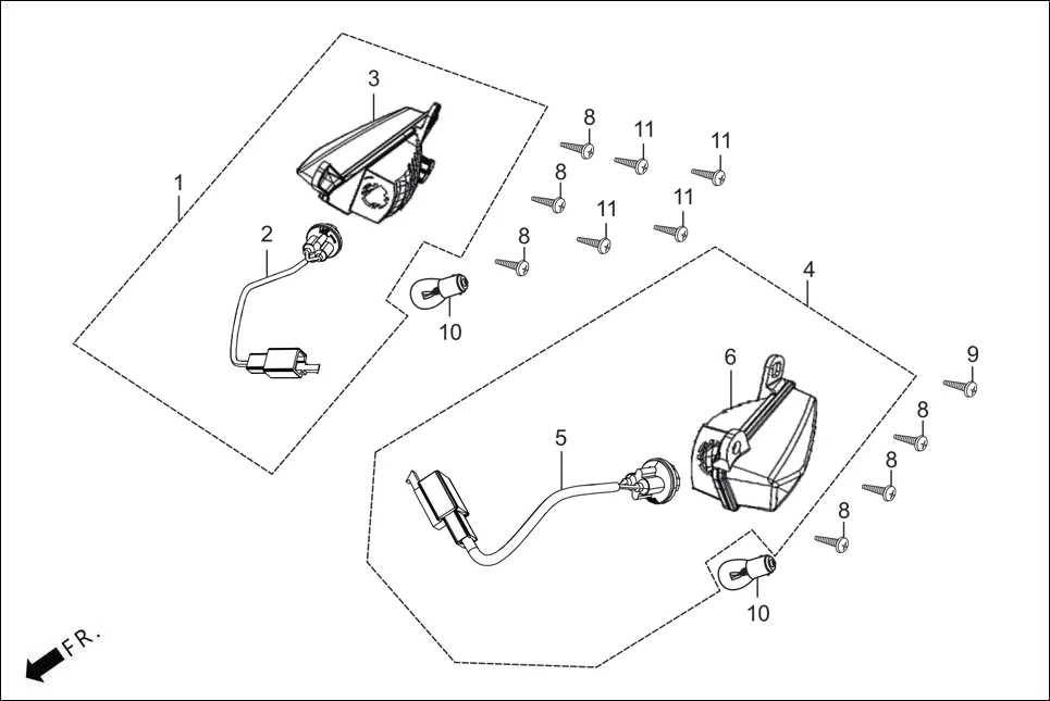 F-19 FRONT WINKER diagram showing 33455-AAW-D01