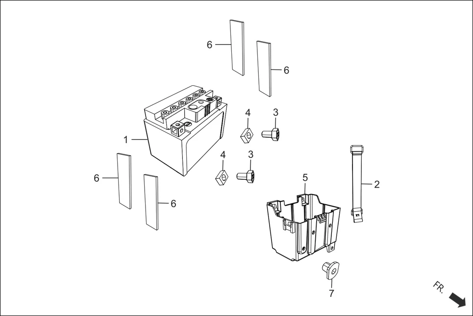 F-21 BATTERY assembly diagram for Hero XOOM 110CC OBD2(Aug.,2025)