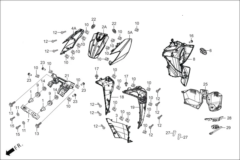 F-6-SE FR. &amp; INNER COVER diagram showing 64340-ACV-800A