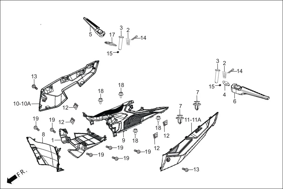 F-7-VX FLOOR PANEL diagram showing 64355-ACV-800A