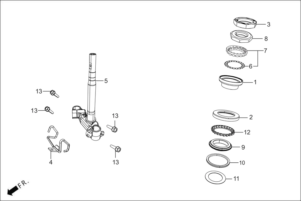 F-9 STRG. STEM diagram showing 96211-05000