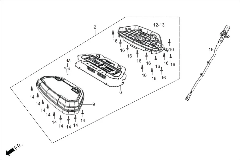 F-2-VX METER assembly diagram for Hero XOOM BS6 FI(Jan,2023)