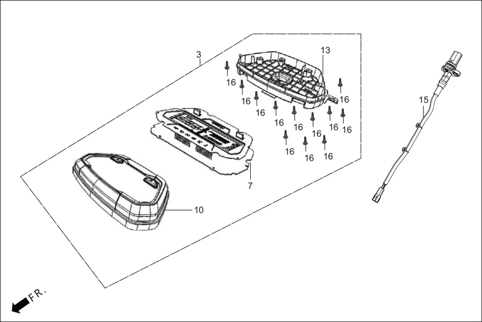 F-2-ZX METER assembly diagram for Hero XOOM BS6 FI(Jan,2023)