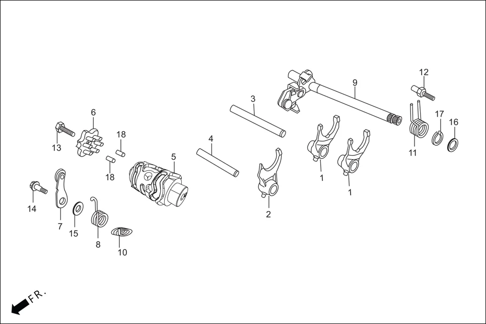E-10 GEAR SHIFT (DRUM GEAR SHIFT)