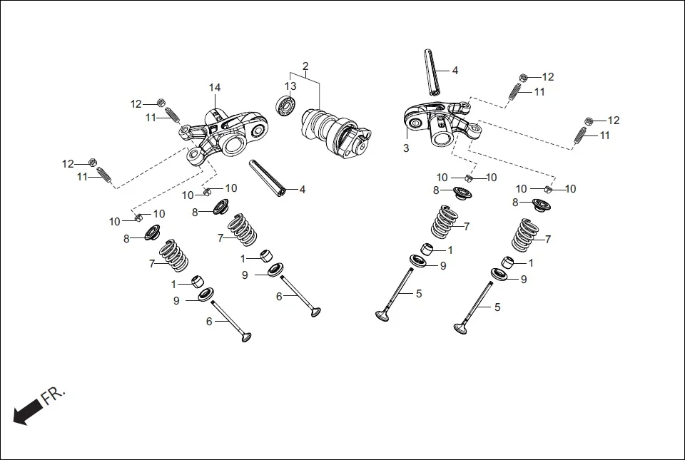 E-1C CYLN. & CYLN HEAD (CAM SHAFT / VALVE)