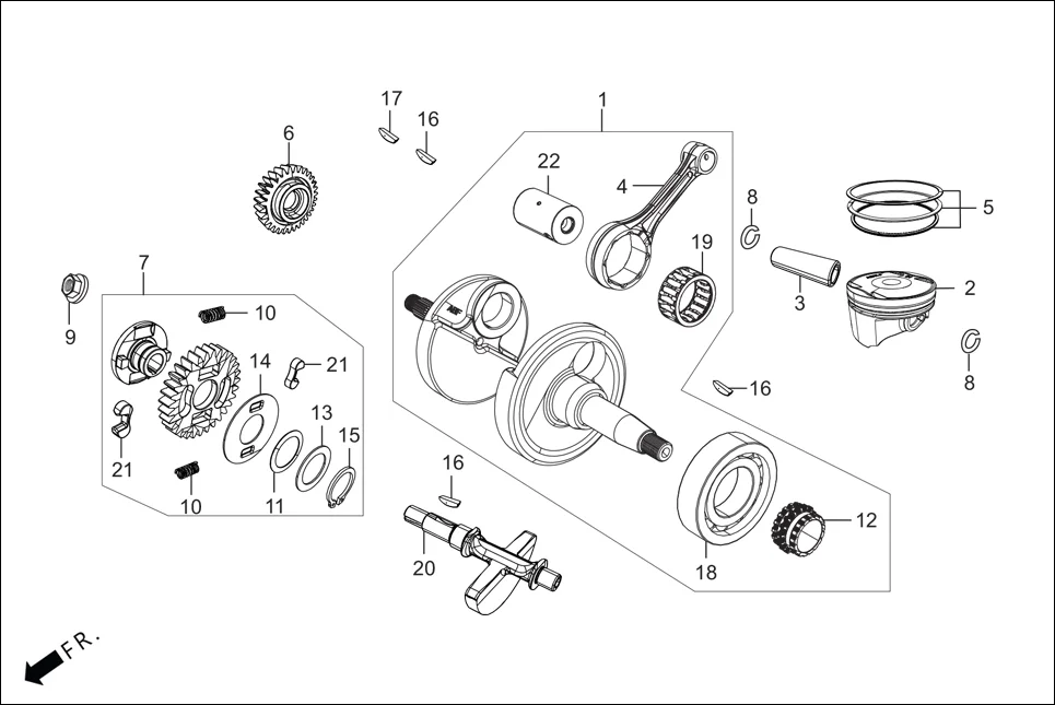 E-7 CRANK SHAFT (CRANK SHAFT / PISTON)