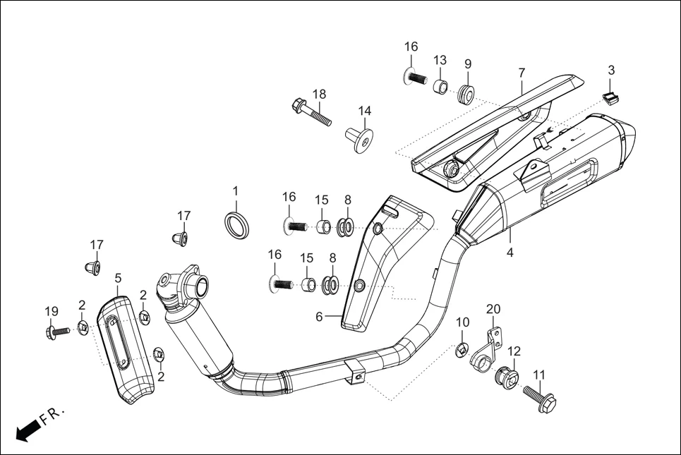 F-14 MUFFLER diagram showing 18357-ABW-100