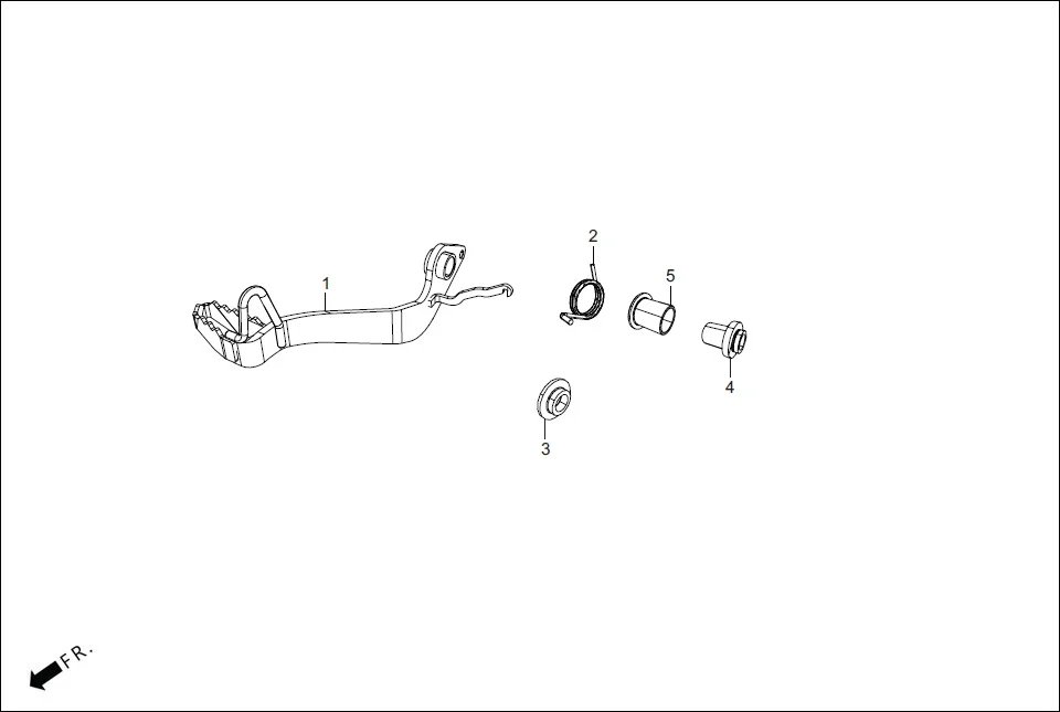 F-15A STEP PILLION / HOLDER / BRKT. (PEDAL BRAKE) assembly diagram for Hero Xpulse 200 4V(July 2022)