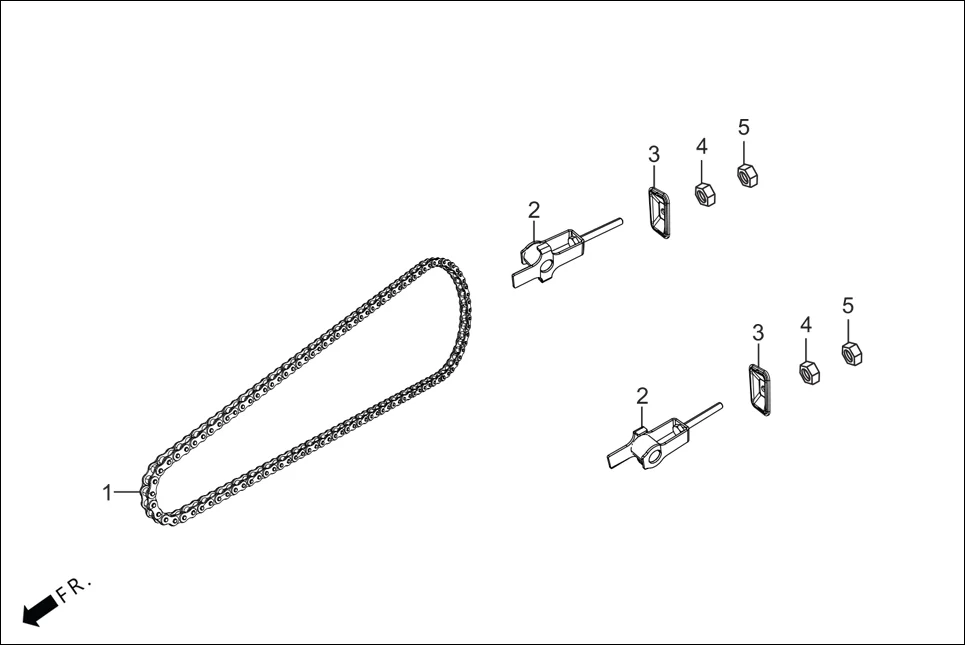 F-16 CHAIN DRIVE / ADJUSTER CHAIN assembly diagram for Hero Xpulse 200 4V(July 2022)