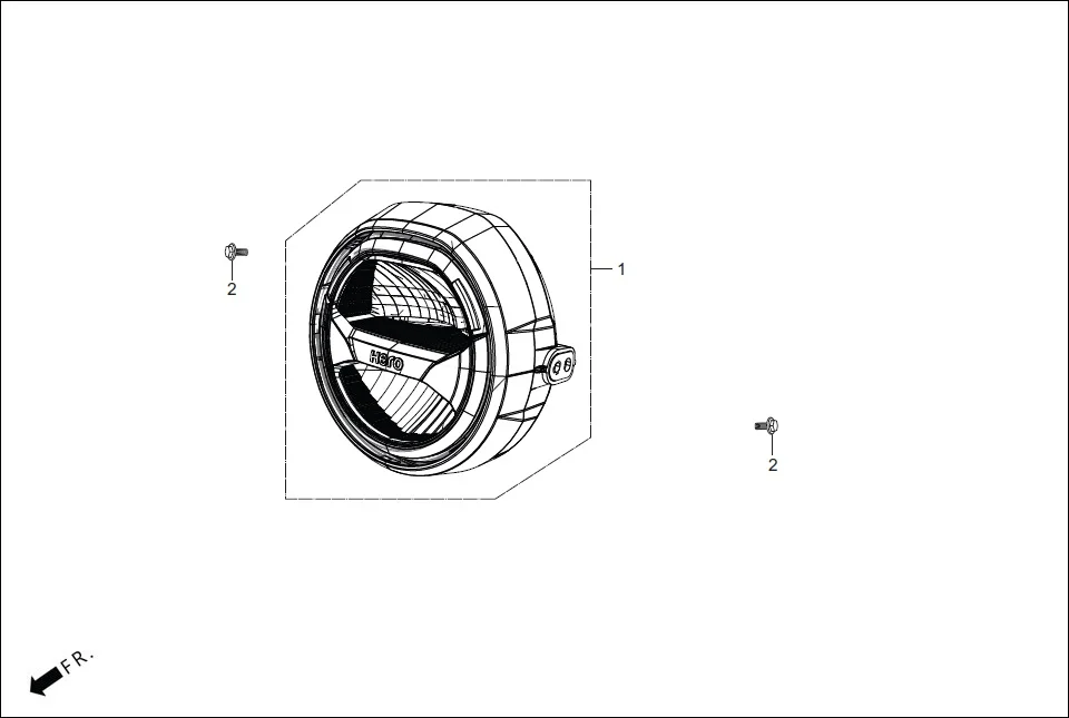F-1 HEAD LIGHT assembly diagram for Hero Xpulse 200 4V(July 2022)