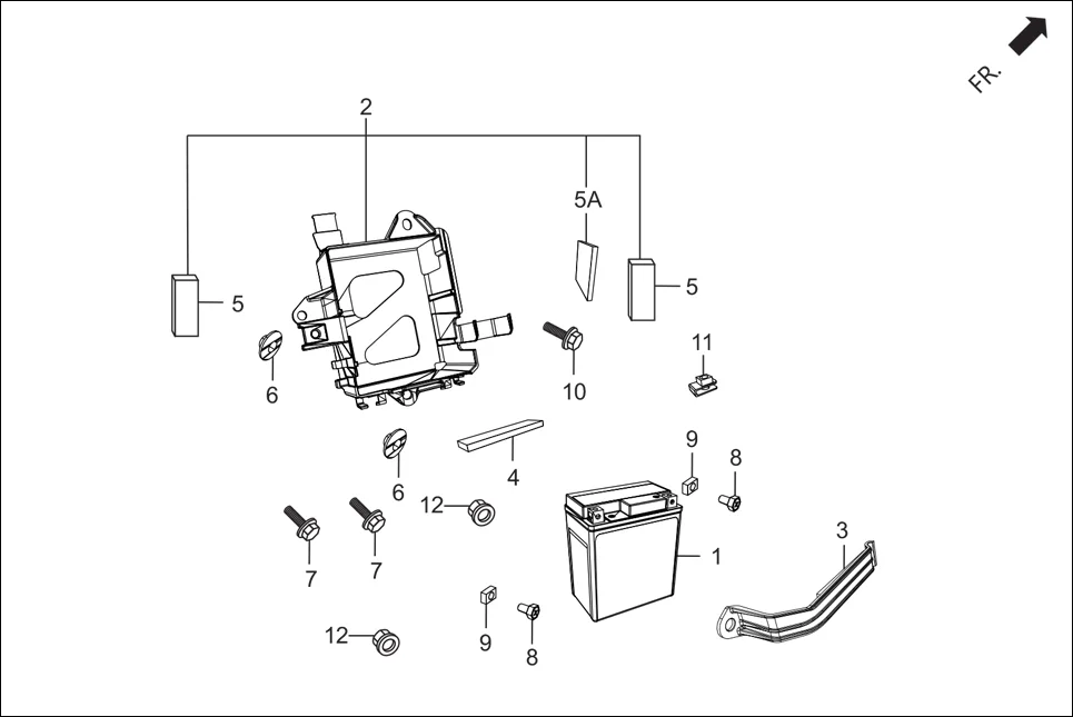 F-24A BATTERY ASSY. diagram showing 90306-KVT-941