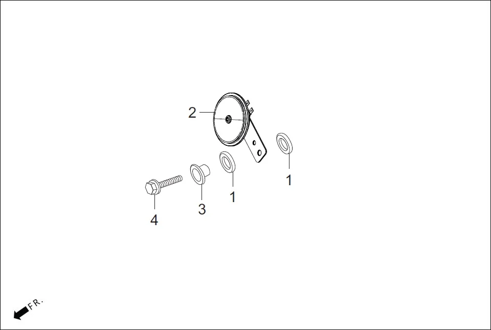 F-25A HORN ASSY. assembly diagram for Hero Xpulse 200 4V(July 2022)