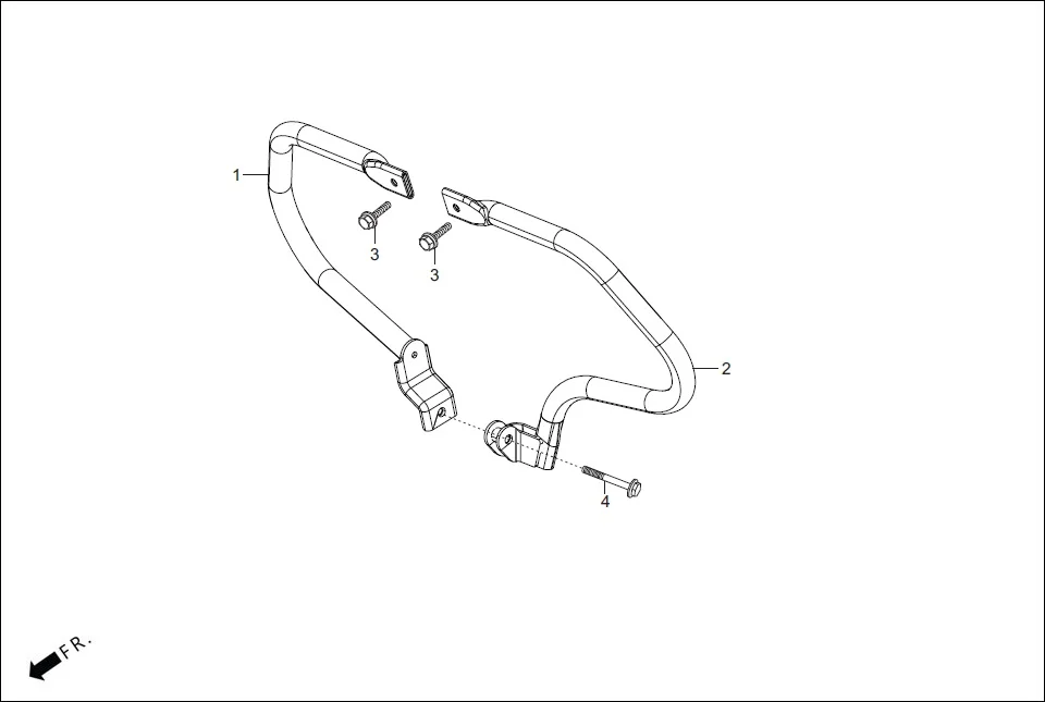 F-28 GUARD FRONT assembly diagram for Hero Xpulse 200 4V(July 2022)