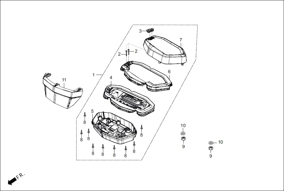 F-2 SPEEDOMETER / CABLE assembly diagram for Hero Xpulse 200 4V(July 2022)