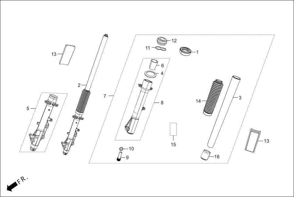 F-6A FRONT CUSHION assembly diagram for Hero Xpulse 200 4V(July 2022)