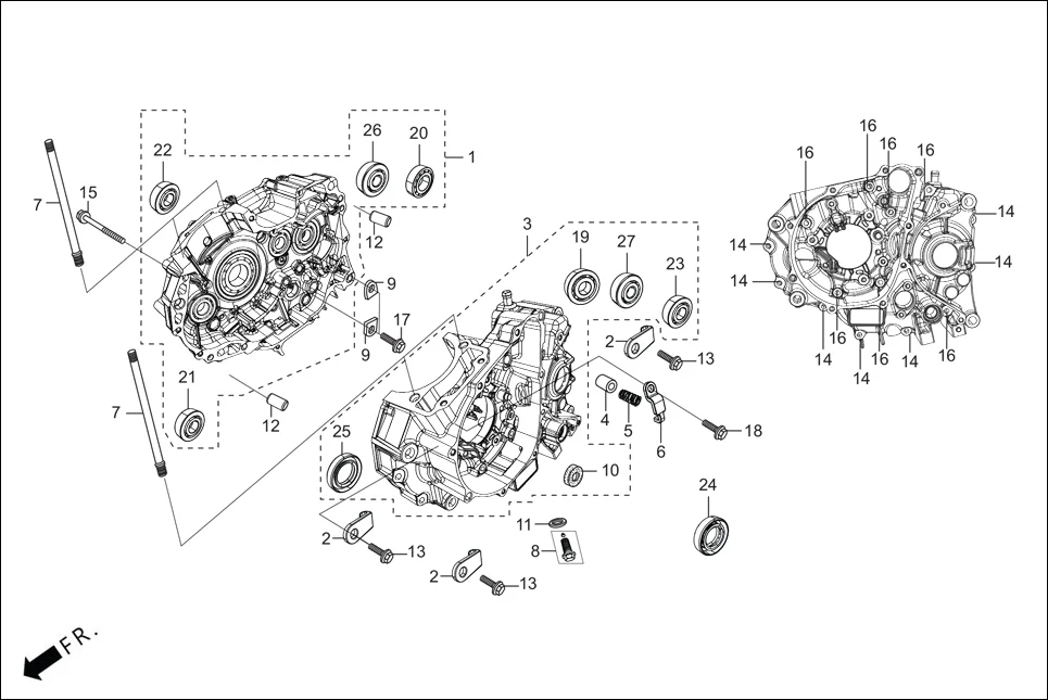 E-3B CRANK CASE &amp; COVER (CRANK CASE)