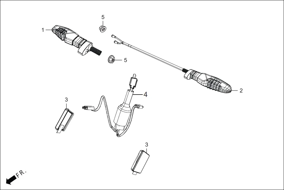 F-21 FRONT WINKER diagram showing 33400-ABW-J01
