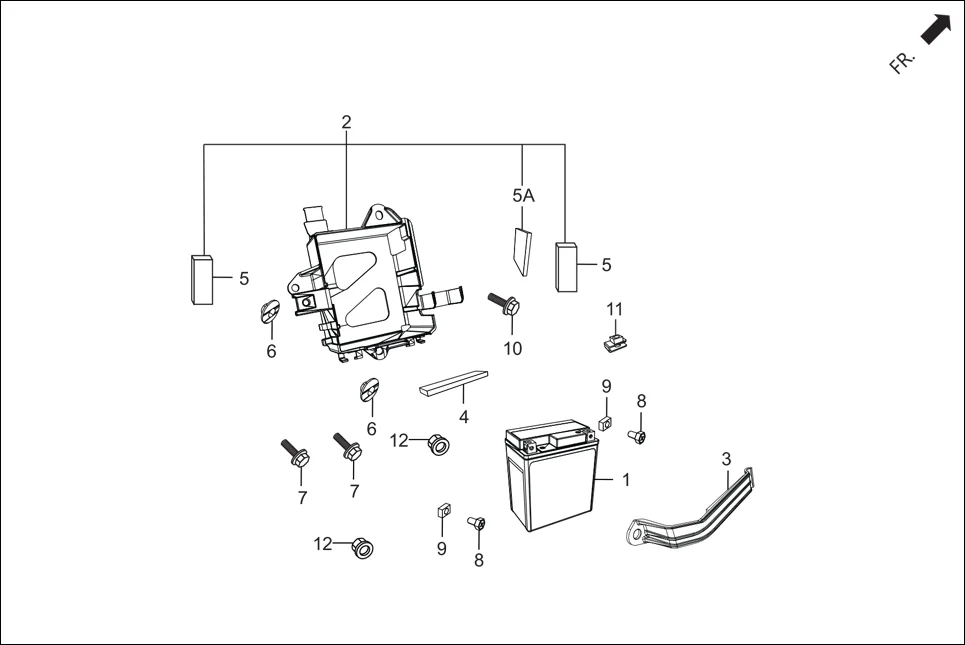 F-24A BATTERY ASSY. assembly diagram for Hero XPULSE 2004V DAKAR EDITION(Jan.,2025)