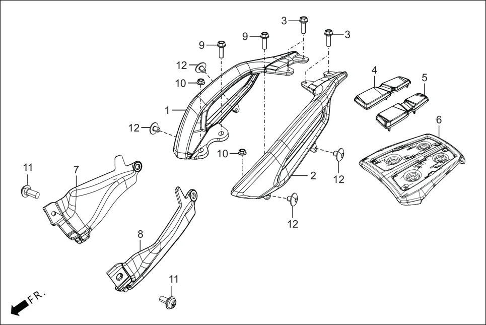 F-25B GRIP REAR diagram showing 90101-GE0-000