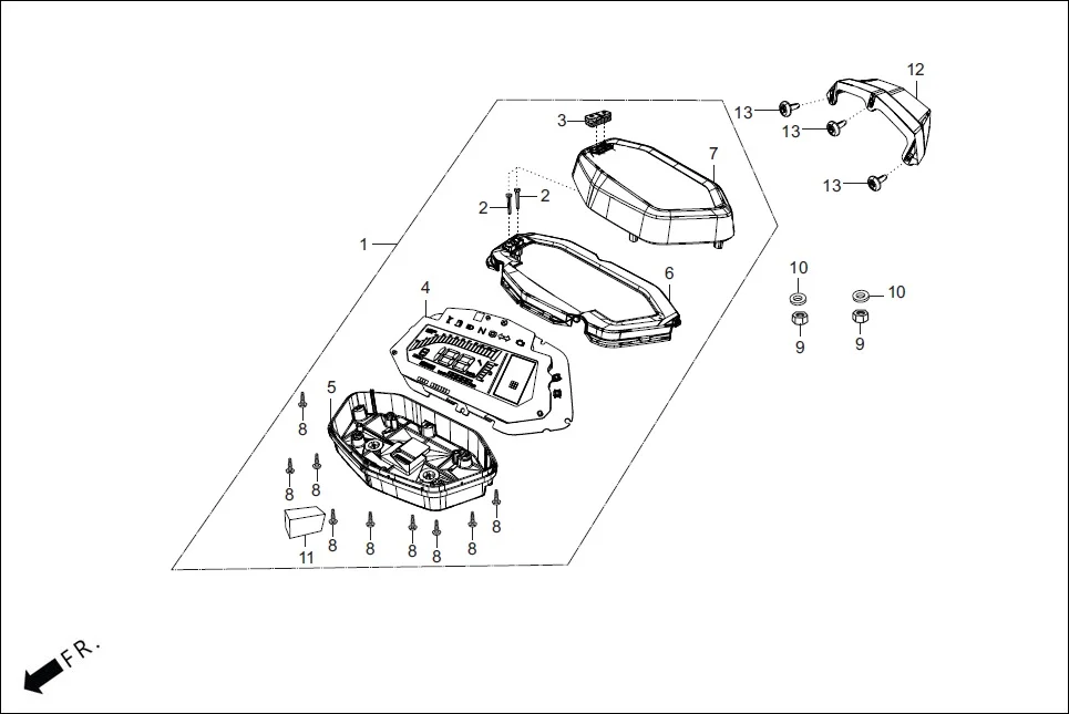 F-2 SPEEDOMETER / CABLE diagram showing 93903-22480