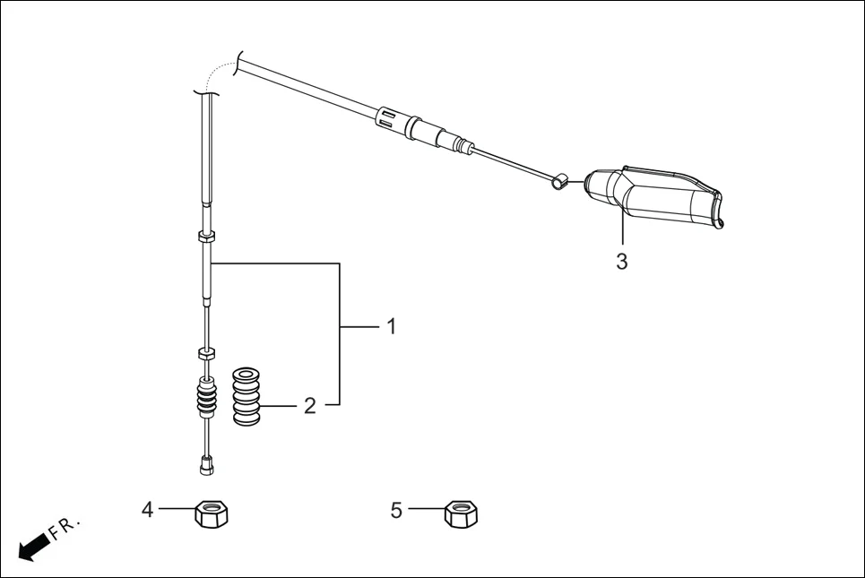 F-3 HANDLE LEVER / SWITCH/ CABLES diagram showing 94002-08000-0S