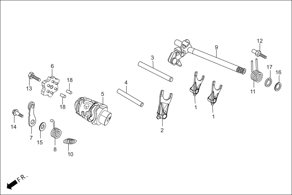 E-10 GEAR SHIFT (DRUM GEAR SHIFT)