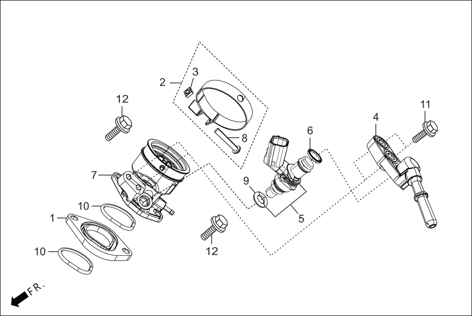 E-11A FUEL INJECTOR ASSY. / INLET PIPE