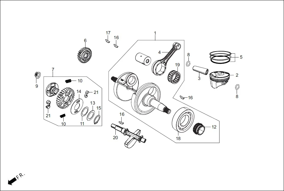 E-7 CRANK SHAFT (CRANK SHAFT / PISTON)
