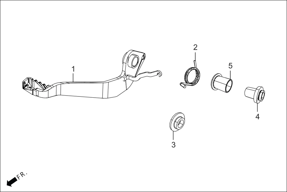 F-15A STEP PILLION / HOLDER / BRKT. (PEDAL BRAKE) assembly diagram for Hero XPULSE 200 OBDII 4V(April,2023)