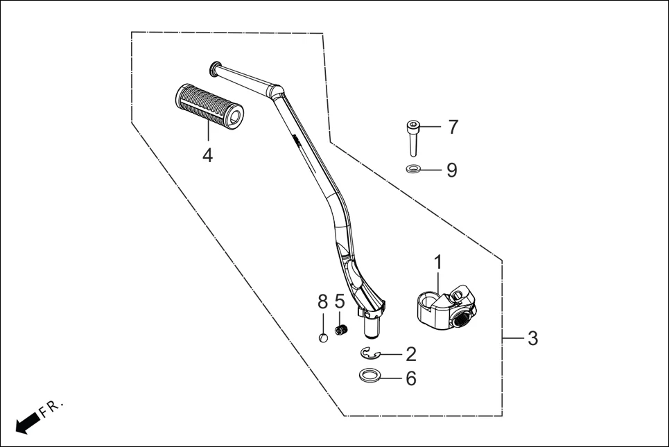 F-17A KICK STARTER assembly diagram for Hero XPULSE 200 OBDII 4V(April,2023)