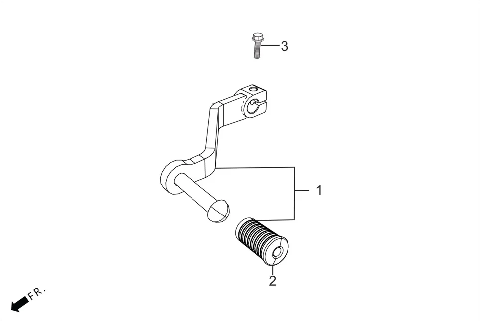 F-17 PEDAL assembly diagram for Hero XPULSE 200 OBDII 4V(April,2023)