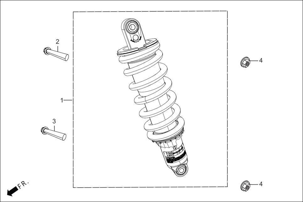 F-19A CUSHION REAR(PRO) assembly diagram for Hero XPULSE 200 OBDII 4V(April,2023)