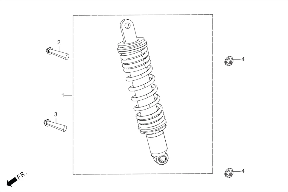 F-19 CUSHION REAR assembly diagram for Hero XPULSE 200 OBDII 4V(April,2023)