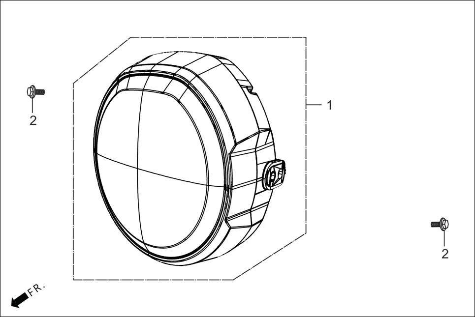 F-1 HEAD LIGHT assembly diagram for Hero XPULSE 200 OBDII 4V(April,2023)