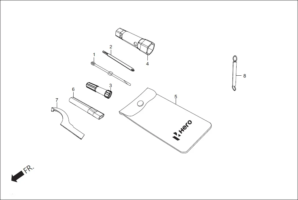 F-26 TOOLS assembly diagram for Hero XPULSE 200 OBDII 4V(April,2023)