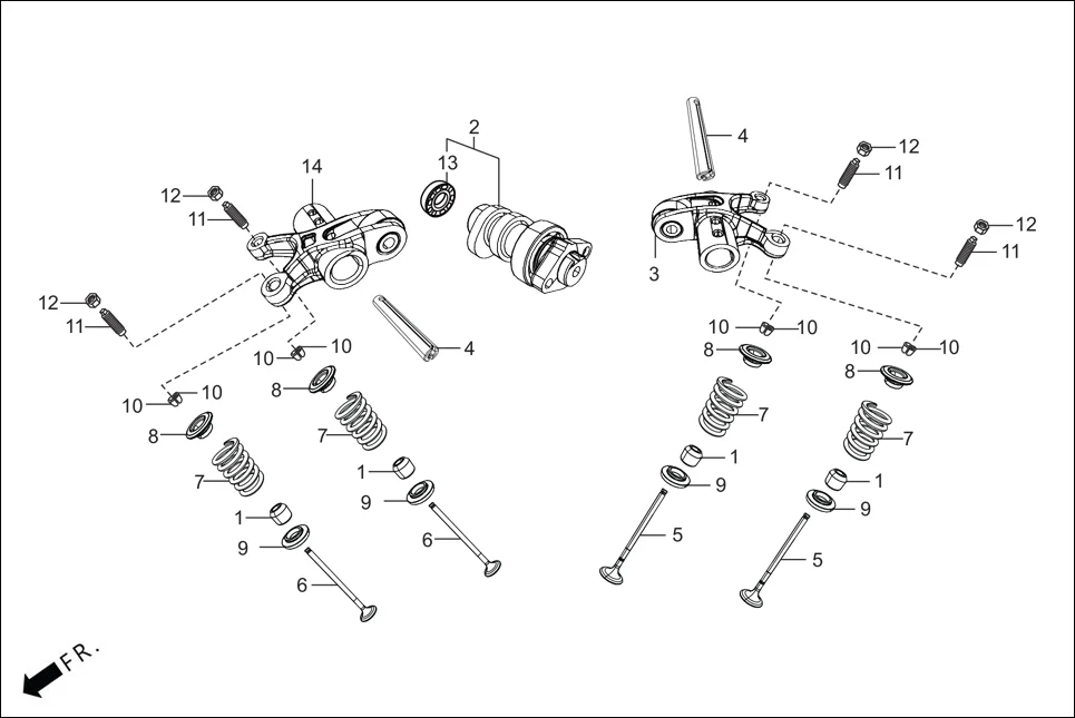 E-1C CYLN. &amp; CYLN HEAD (CAM SHAFT / VALVE)