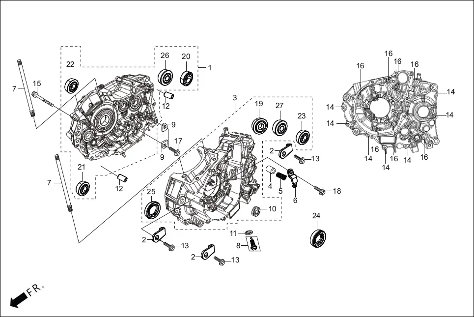 E-3B CRANK CASE &amp; COVER (CRANK CASE)