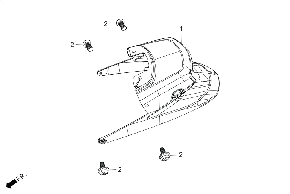 F-12A BODY COVER assembly diagram for Hero XPULSE 200 4V(NOV.,2024)