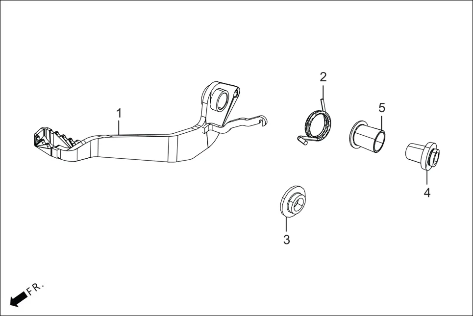 F-15A STEP PILLION / HOLDER / BRKT. (PEDAL BRAKE) assembly diagram for Hero XPULSE 200 4V(NOV.,2024)