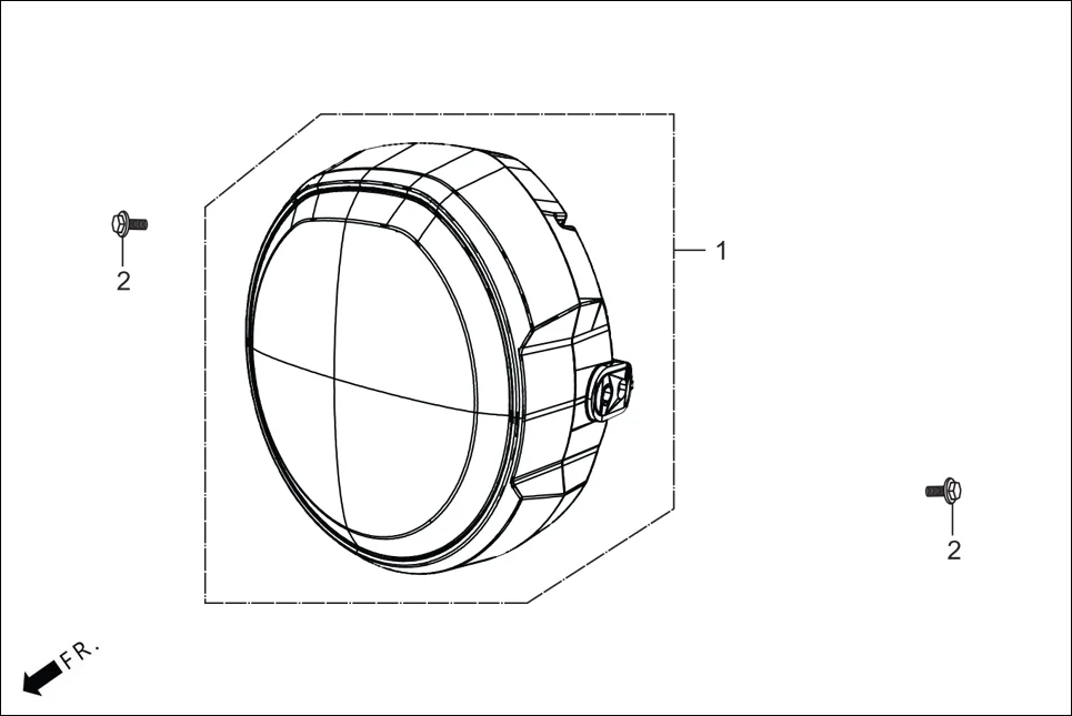 F-1 HEAD LIGHT assembly diagram for Hero XPULSE 200 4V(NOV.,2024)