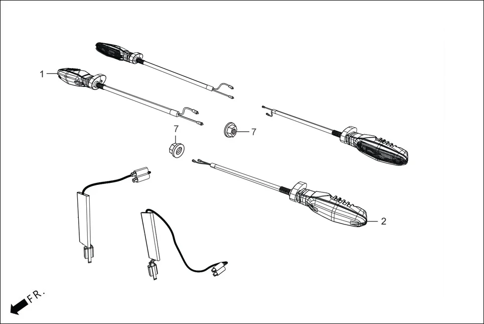 F-21A_NON_CONN REAR WINKER assembly diagram for Hero XPULSE 200 4V(NOV.,2024)