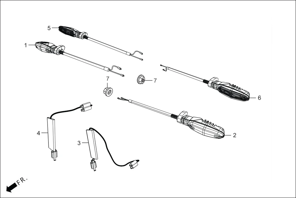 F-21A_PRO_CONN REAR WINKER assembly diagram for Hero XPULSE 200 4V(NOV.,2024)