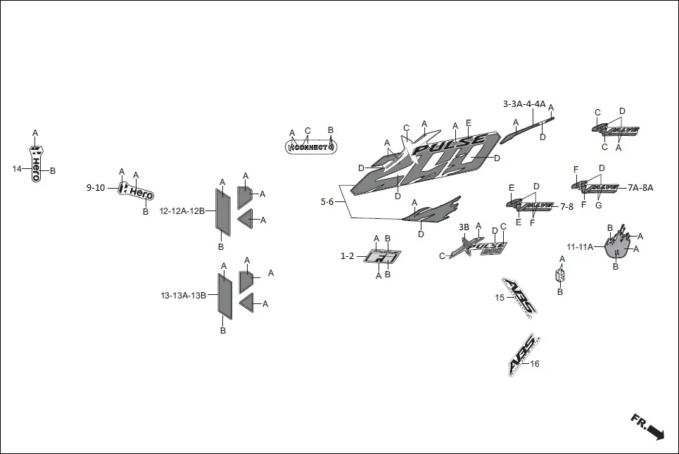F-27_NON_CONN STRIPE/ MARKS assembly diagram for Hero XPULSE 200 4V(NOV.,2024)