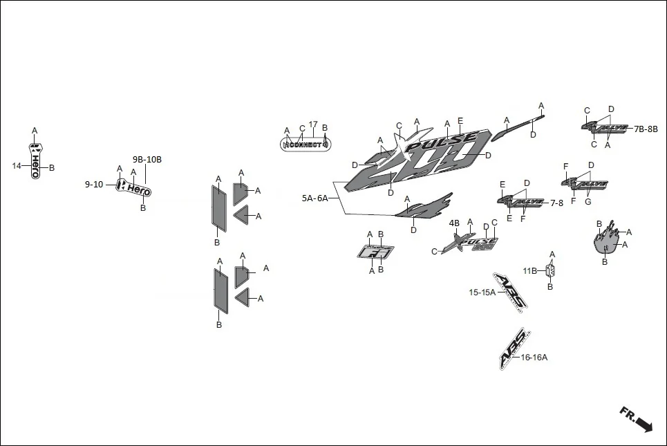 F-27_PRO_CONN STRIPE/ MARKS diagram showing ADRGS6B0010BBG