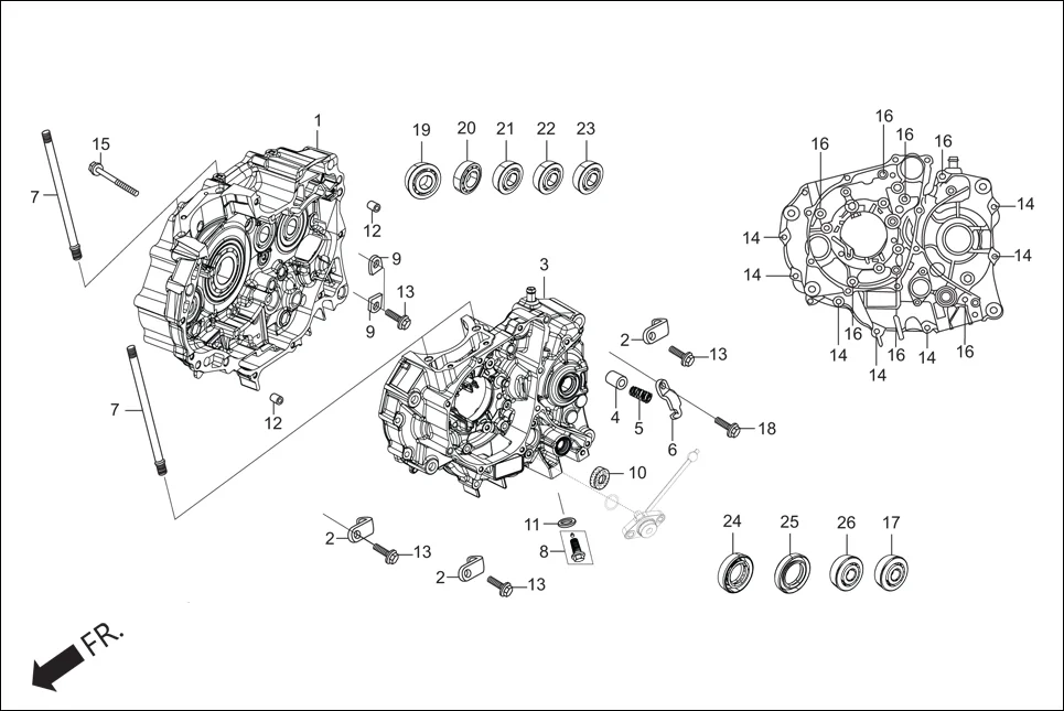 E-3B CRANK CASE &amp; COVER (CRANK CASE)