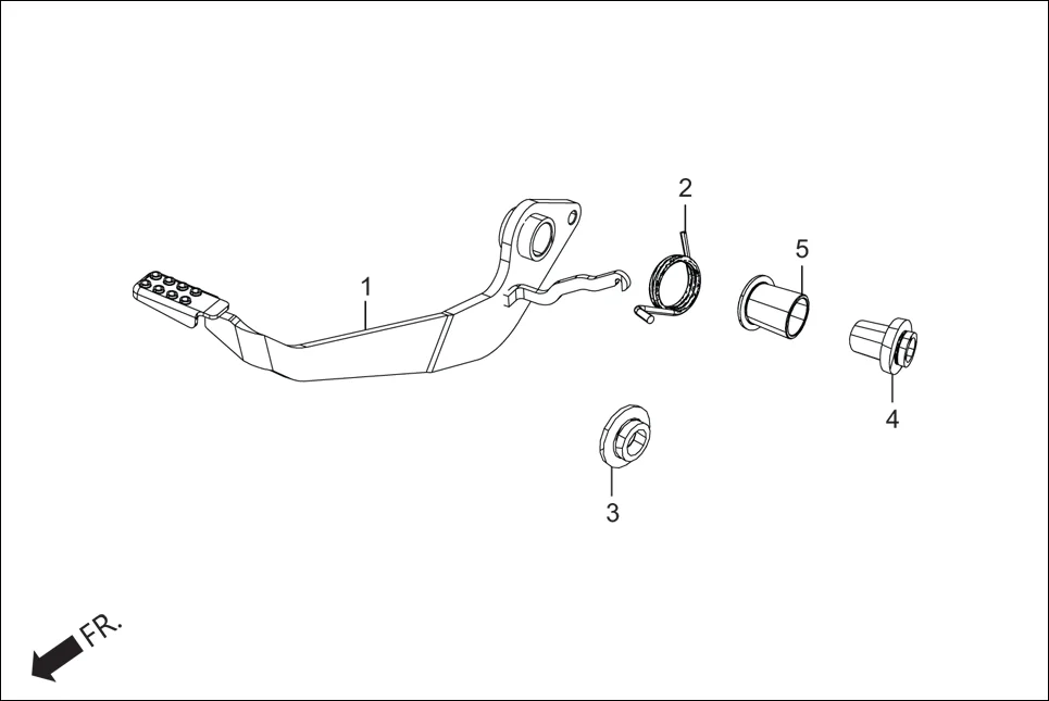 F-15A STEP PILLION / HOLDER / BRKT. (PEDAL BRAKE) assembly diagram for Hero Xpulse 200 2V BSVI (Jun, 2020)