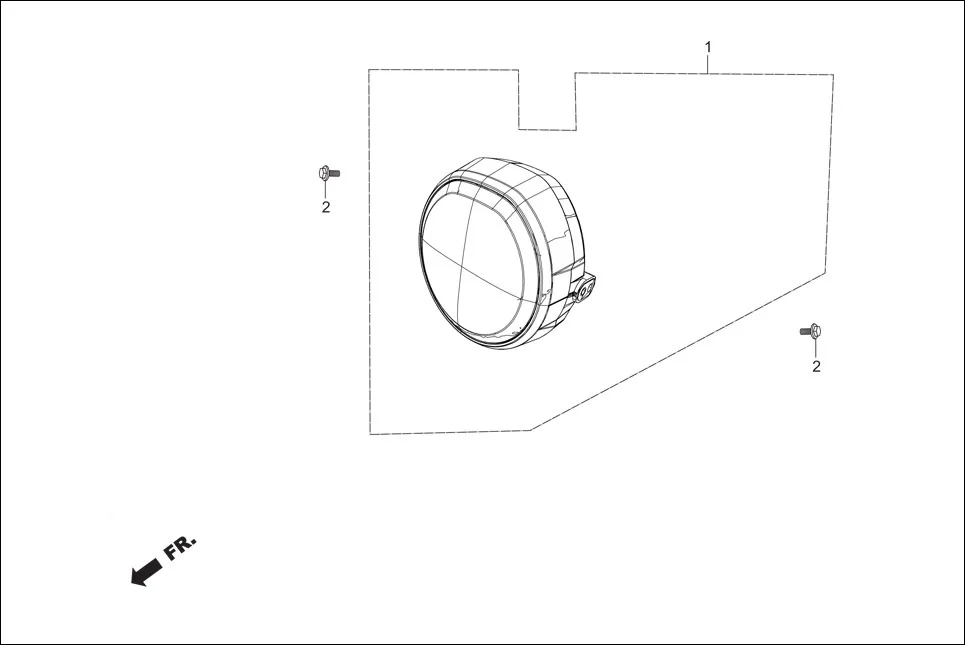 F-1 HEAD LIGHT assembly diagram for Hero Xpulse 200 2V BSVI (Jun, 2020)