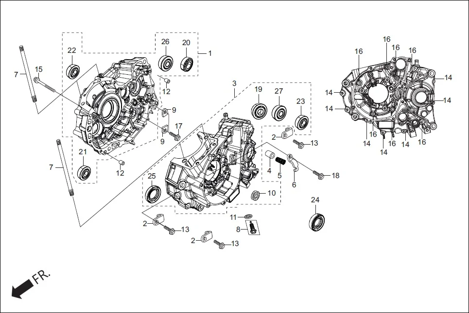 E-3B CRANK CASE &amp; COVER (CRANK CASE)